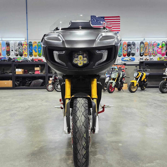 Forever Rad Custom Dynamics Shark Demon Headlight for Indian Challenger & Pursuit