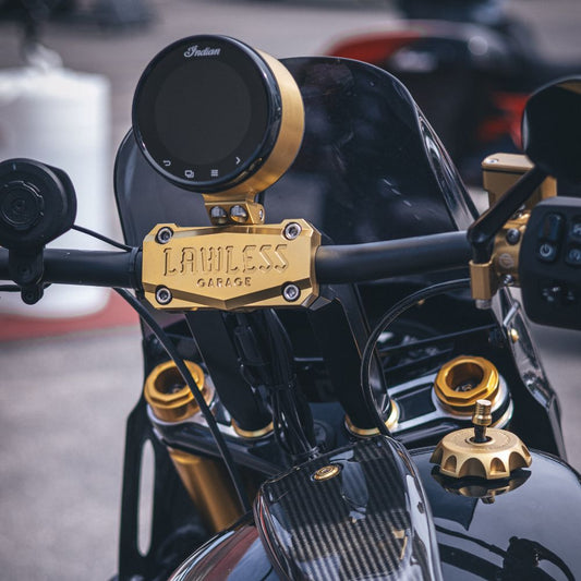 OG Indian Chief Dark Horse Billet Gauge Pod BLack