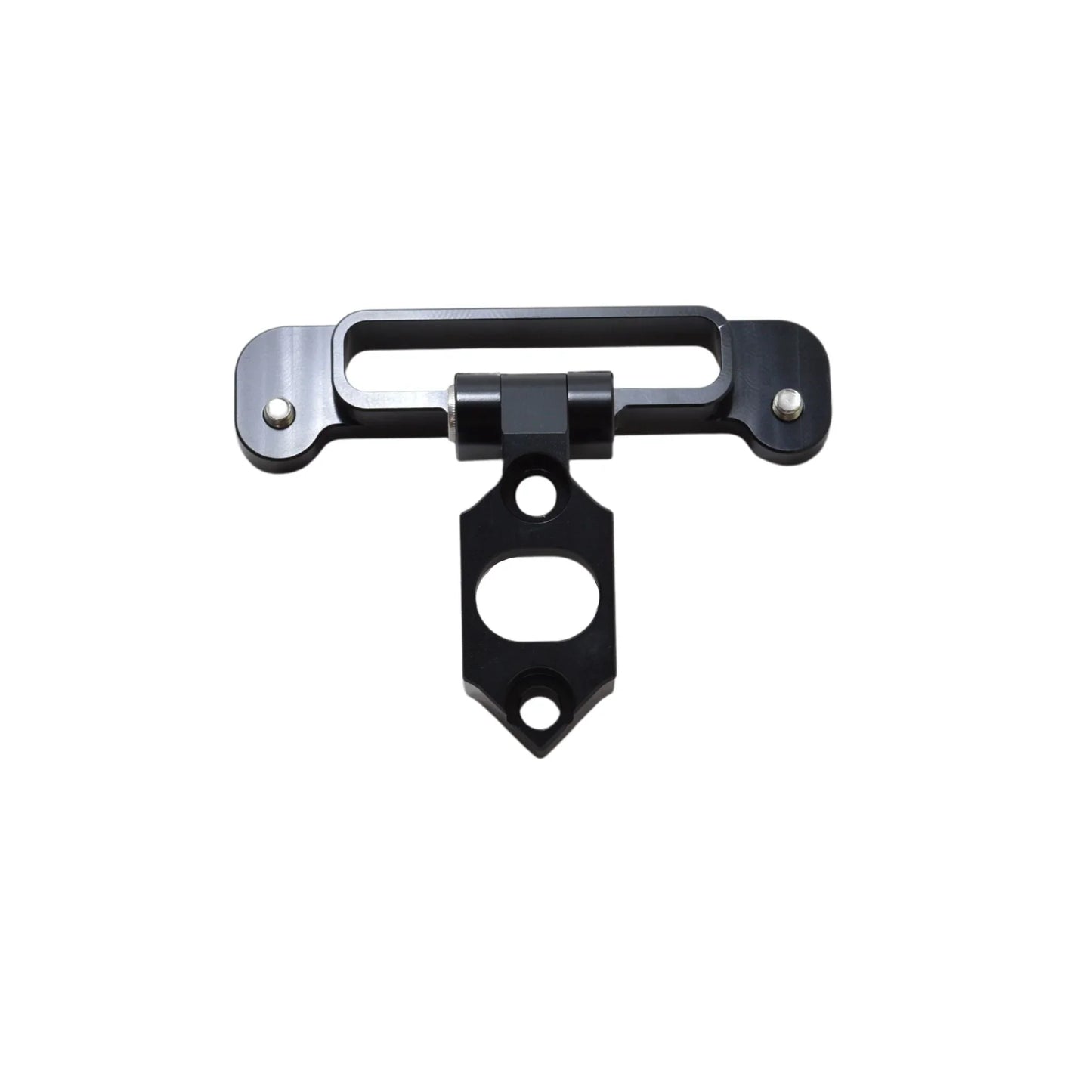Black adjustable gauge bracket for Harley-Davidson by Lawless Garage, custom motorcycle parts Quebec Canada