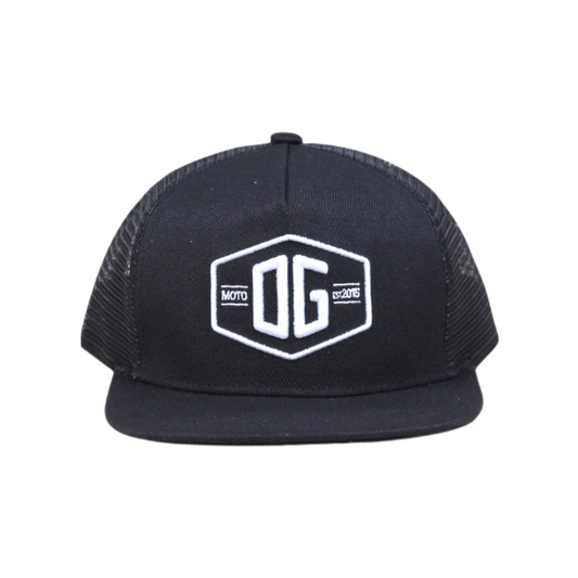 OG Classic Black Trucker Hat - Original Garage Moto