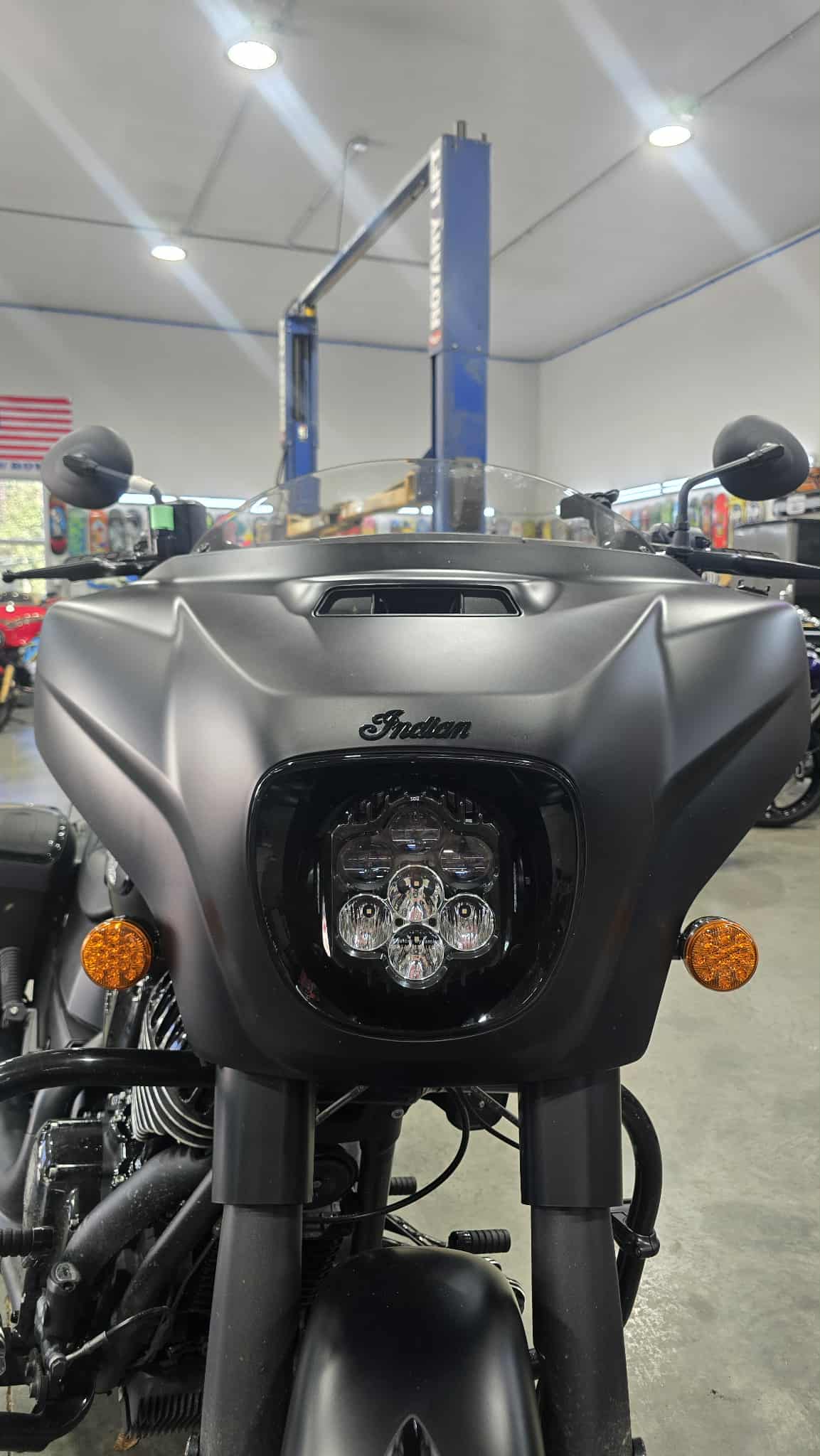 Forever Rad Custom Dynamics Shark Demon Headlight for 19-25 Indian Thunderstroke Chieftain & Darkhorse Roadmaster