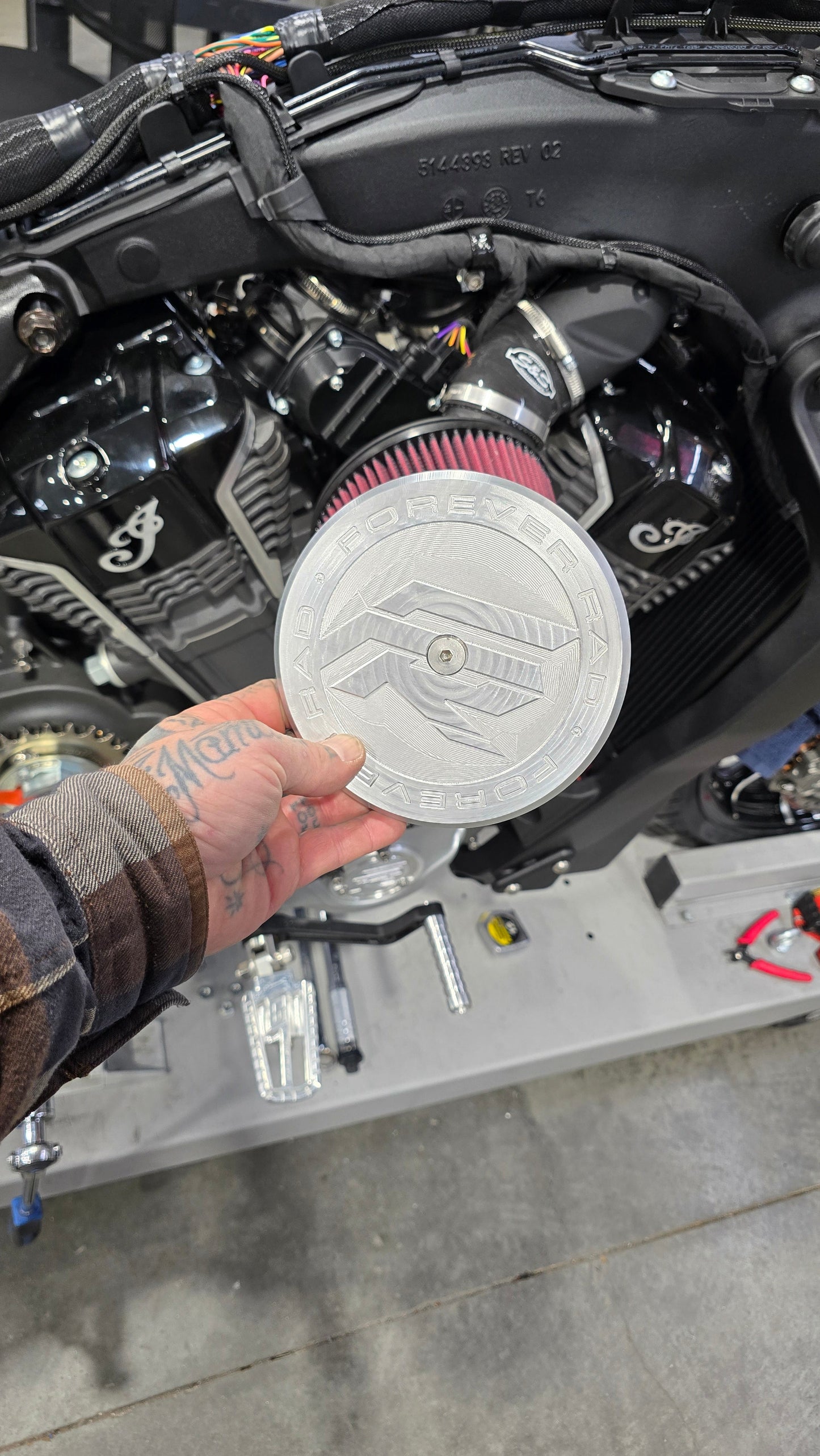 Forever Rad Intake Cover for S&S Stealth Intakes and Big Sucker Harley and Indian