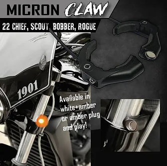 Micron CLAW Front Turn Signals [Indian Scout/Scout Bobber/Rogue]