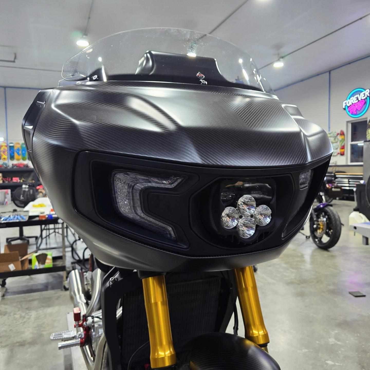 Forever Rad Custom Dynamics Shark Demon Headlight for Indian Challenger & Pursuit