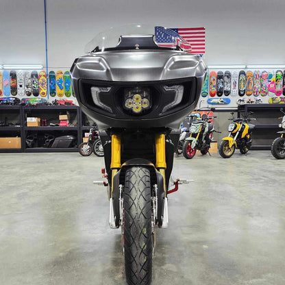 Forever Rad Custom Dynamics Shark Demon Headlight for Indian Challenger & Pursuit