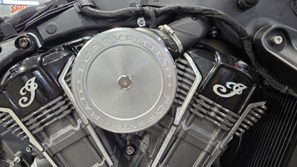 Admission d'air S&S Indian Challenger PowerPlus avec cache Forever Rad Script
