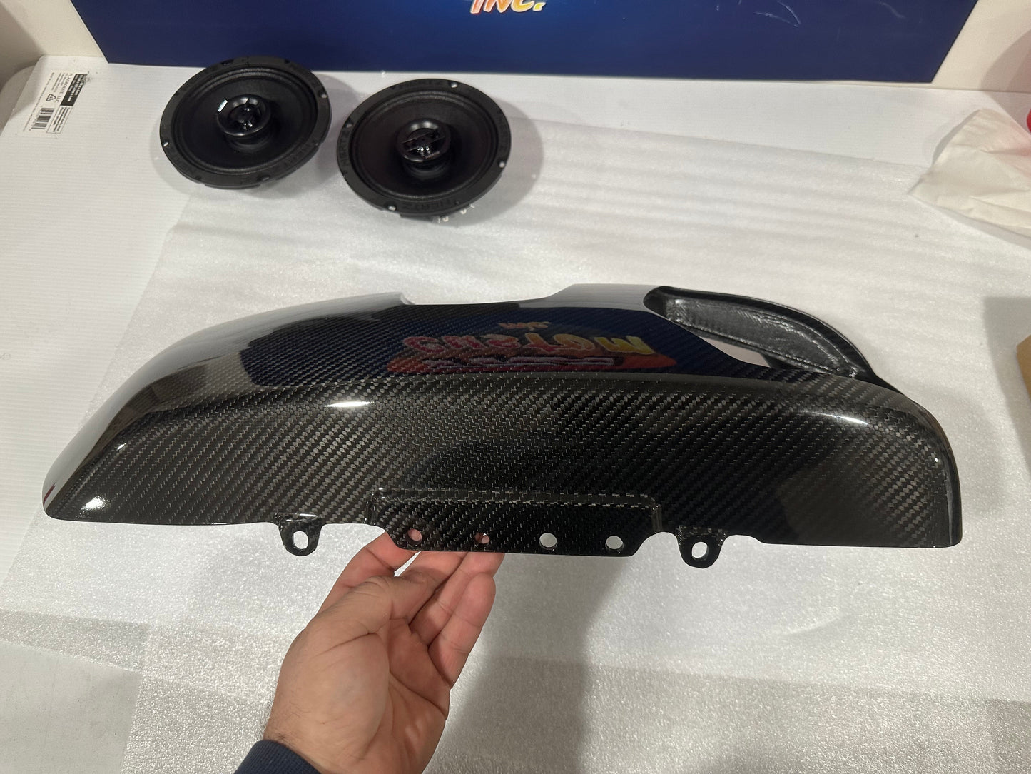 Carbon fiber PowerBand Audio Saddlebag Speaker Lids