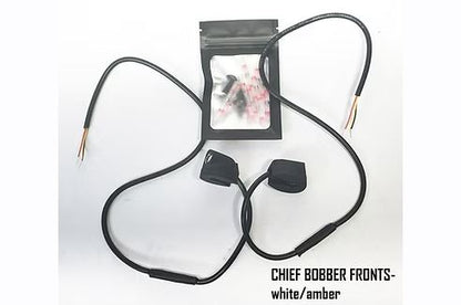 Micron Front Turn Signals For Indian Chief Bobber