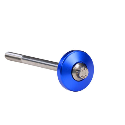 Blue M8 Softail Billet Fork Stem Cap