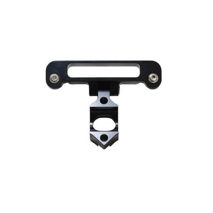 Black adjustable gauge bracket for Harley-Davidson, custom motorcycle part, Lawless Garage Quebec