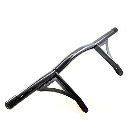 Glossy black Harley-Davidson handlebar upgrade, custom motorcycle part, Quebec Canada shop