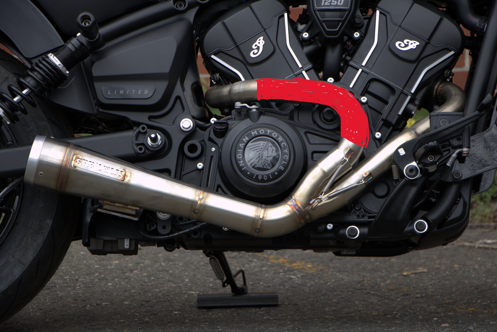 into exhaust for INDIAN SCOUT 2025+