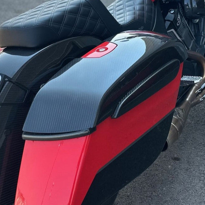 Carbon Fiber saddlebag Hinge Covers for Indian Motorcycle Baggers