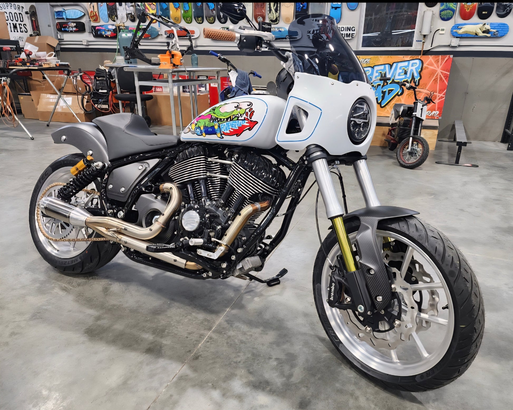 Forever Rad FTR Front Fender conversion for inverted Indian Challenger/Pursuit/Sport Chief