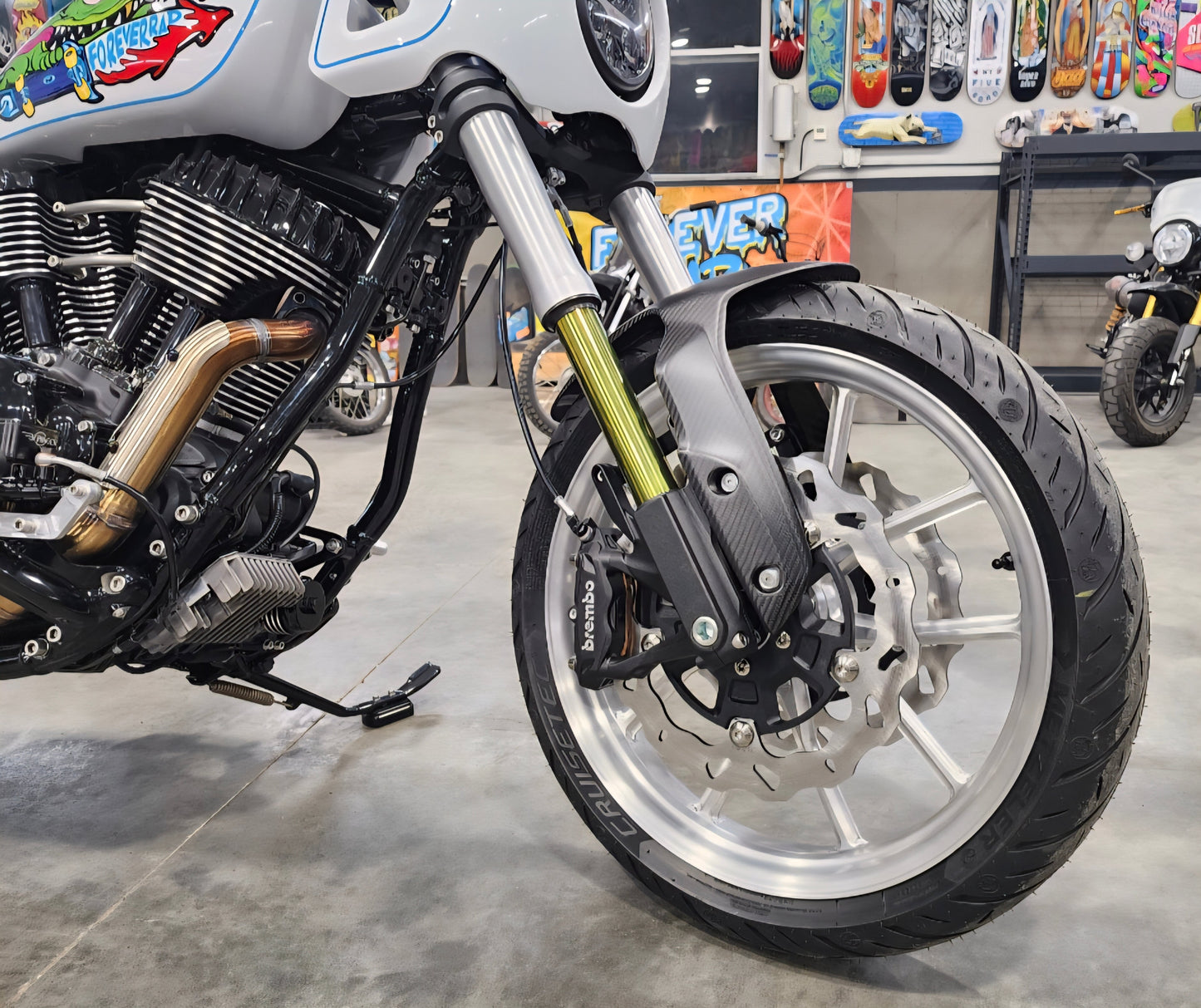 Forever Rad FTR Front Fender conversion for inverted Indian Challenger/Pursuit/Sport Chief