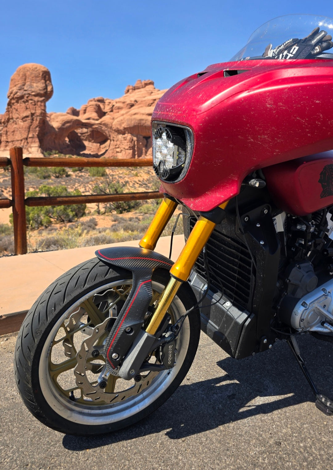 Forever Rad FTR Front Fender conversion for inverted Indian Challenger/Pursuit/Sport Chief