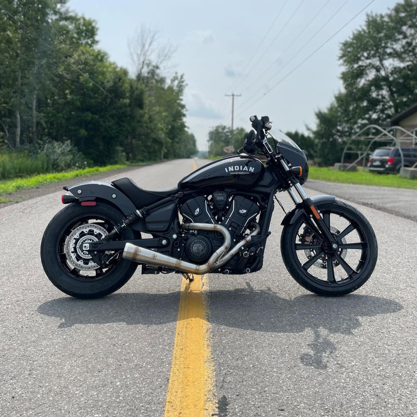 2 into 1 exhaust for INDIAN SCOUT 2025+