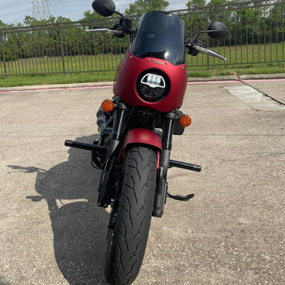 Indian Motorcycle with custom fairing and performance parts, custom motorcycle shop Quebec Canada