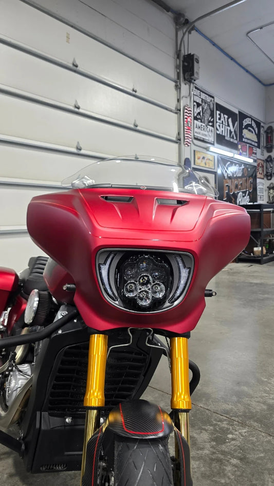 Forever Rad Custom Dynamics Shark Demon Headlight for 25+ Indian Power Plus Chieftain & Roadmaster
