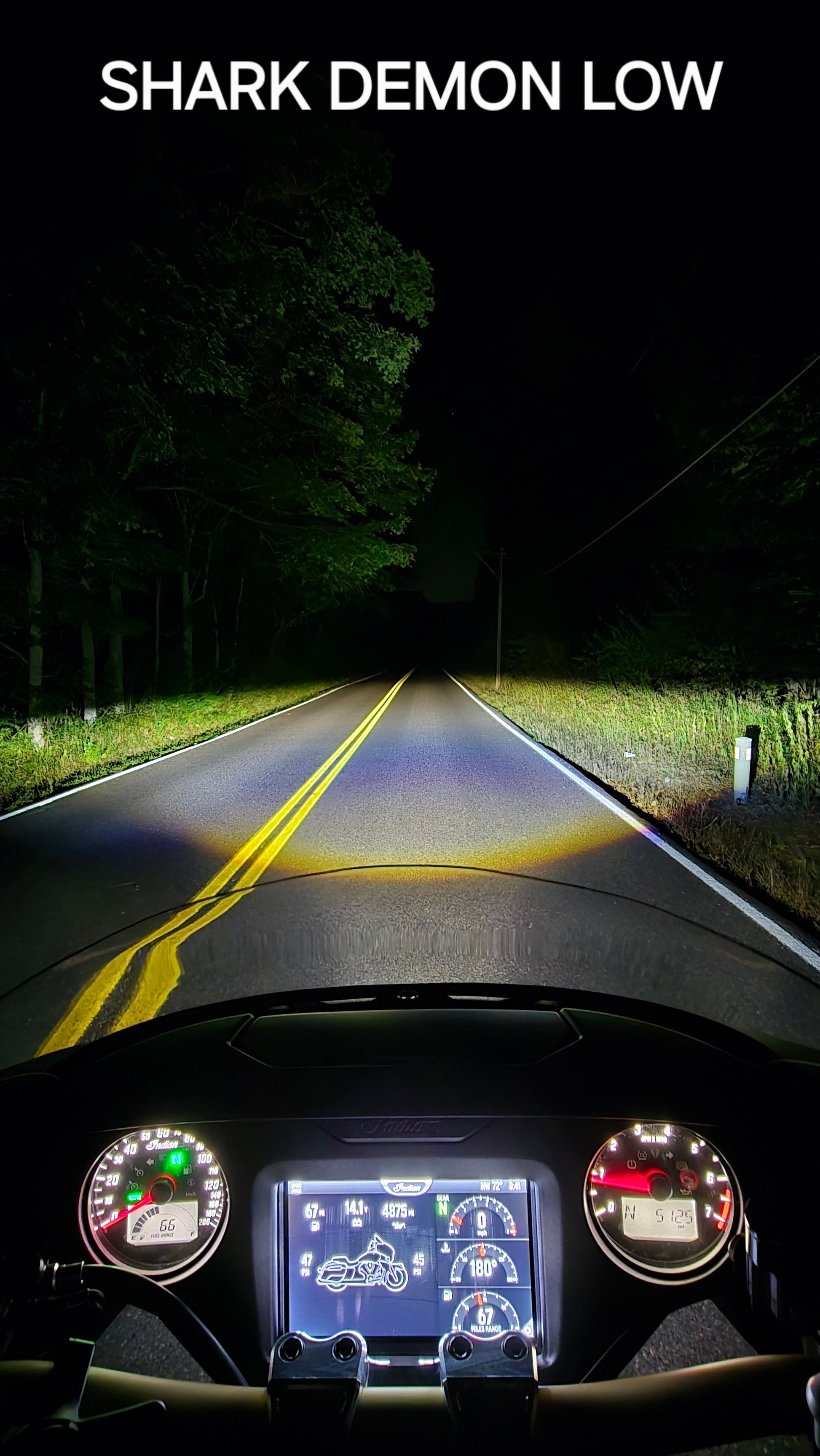 Forever Rad Custom Dynamics Shark Demon Headlight for Indian Challenger & Pursuit