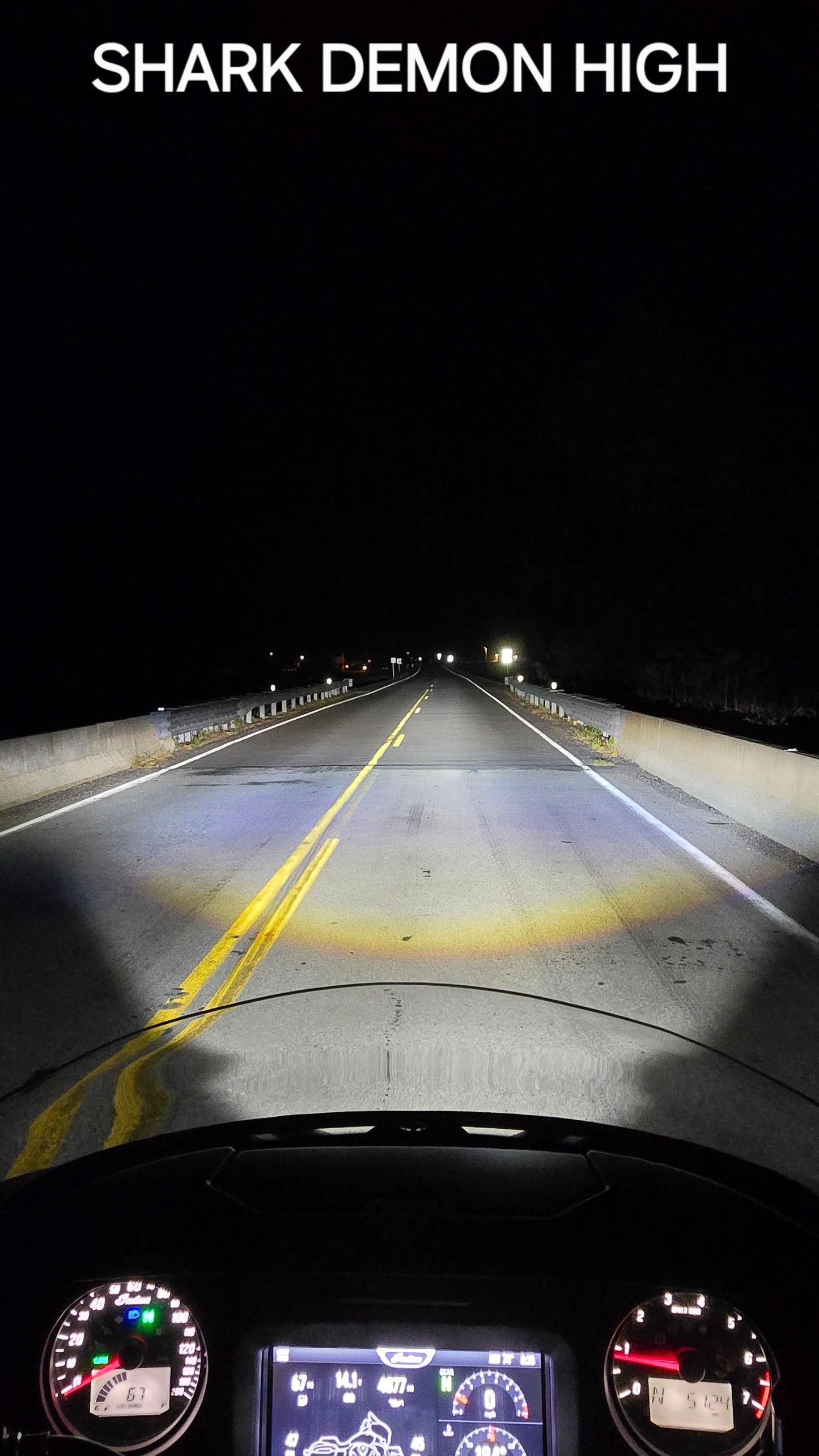 Forever Rad Custom Dynamics Shark Demon Headlight for 25+ Indian Power Plus Chieftain & Roadmaster