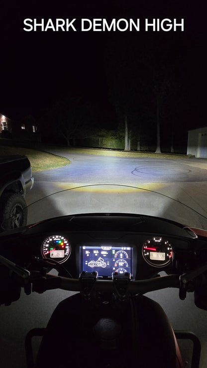 Forever Rad Custom Dynamics Shark Demon Headlight for Indian Challenger & Pursuit