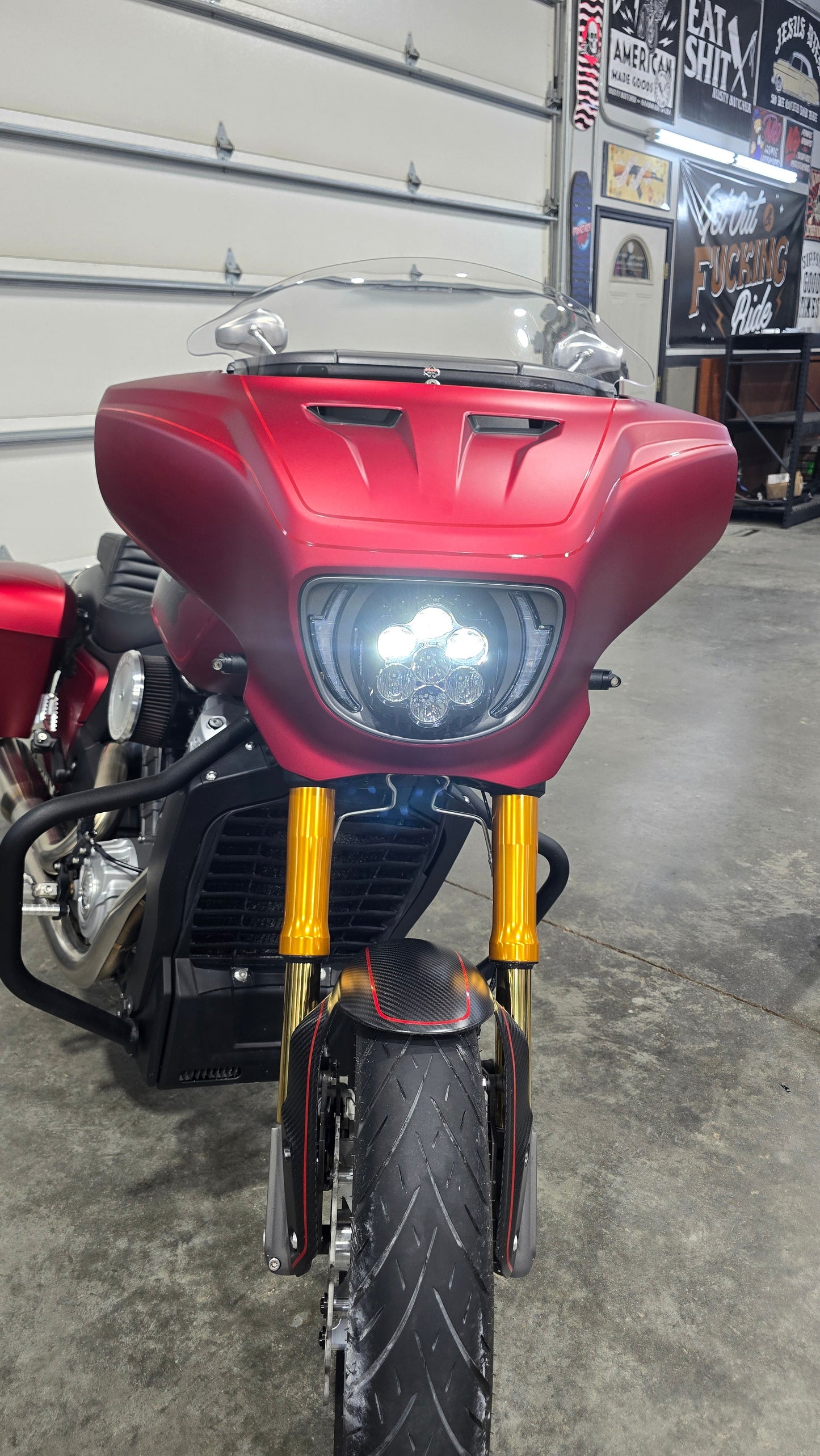 Forever Rad Custom Dynamics Shark Demon Headlight for 25+ Indian Power Plus Chieftain & Roadmaster