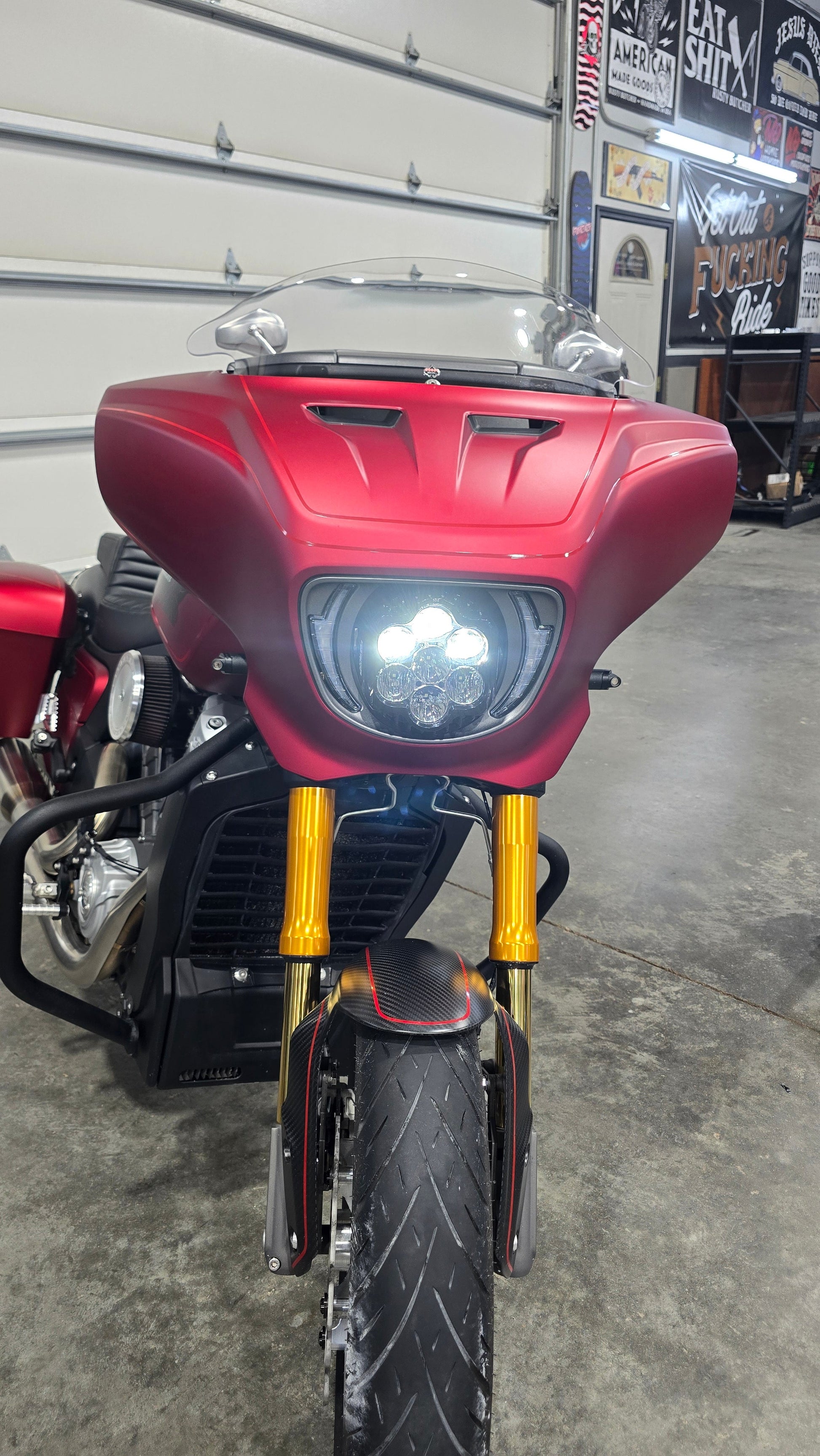 Forever Rad Custom Dynamics Shark Demon Headlight for 25+ Indian Power Plus Chieftain & Roadmaster