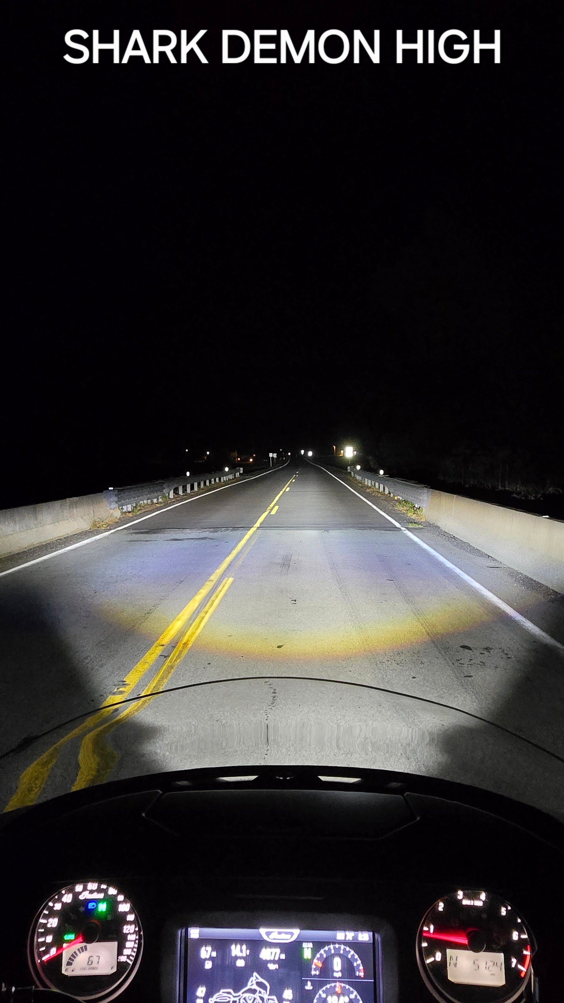 Forever Rad Custom Dynamics Shark Demon Headlight for Indian Challenger & Pursuit