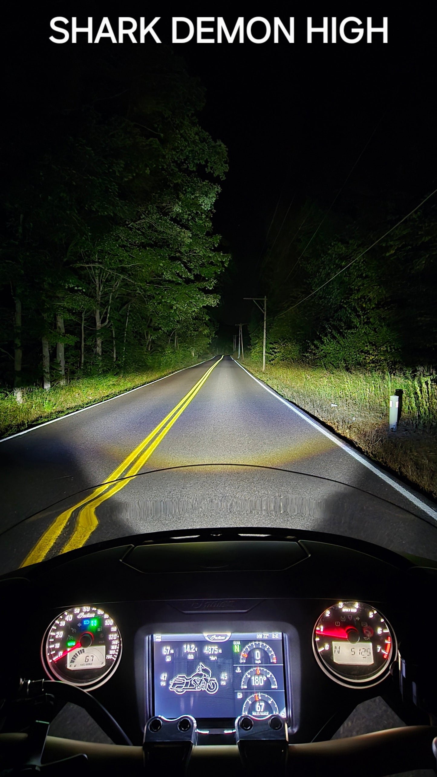 Forever Rad Custom Dynamics Shark Demon Headlight for Indian Challenger & Pursuit