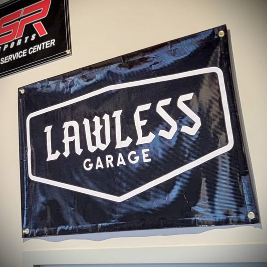 WALL BANNER LAWLESS GARAGE